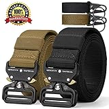 RONGQI 2Pack Tactical Belt,Military Style Quick Release Belt,1.5