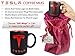 TESLA Coffee Mug - Matte Black with Red Logo & Interior (11 oz) Best Tesla Gifts For Men, Women, Boyfriend, Boss, Dad, Mom, Husband, Wife Birthday, Xmas Christmas Gift | Model S, X, 3 Accessories