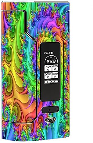 Skin Decal Vinyl Wrap for Wismec Predator 228 Vape Mod stickers skins cover/ Trippy Color Swirl