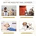 AIBORS Dog Nail Grinder, Powerful Electric Pet Nail Trimmer for Paw Grooming, Rechargeable USB Charging Pet Nail Clippers with 15 Hours Working Time for Small Medium to Large Animals Dogs Cats