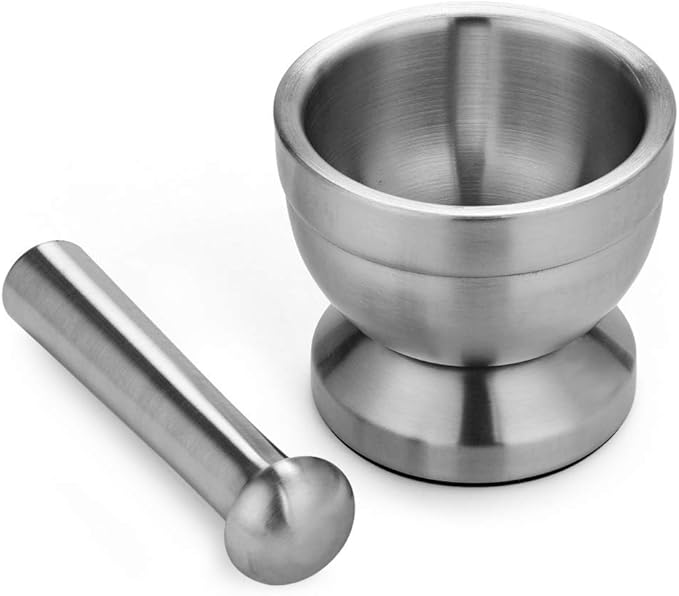 ArtisanShow 18/8 Double Stainless Steel Pill Crusher Food