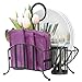 Mesa Delaware Collection Flatware Organizer and Picnic Caddy Carry All, Antique Black