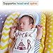 E-A Baby Pillow Preventing Flat Head Syndrome, Head Shaping for Infant, Peacefuly Sleep for Newborn, Cute Breathable and Soft Cover Blue or Pink