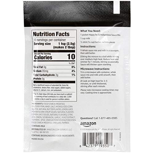 AMAZON BRAND – HAPPY BELLY HOLLANDAISE SAUCE MIX, 0.9 OUNCE (PACK OF 1)