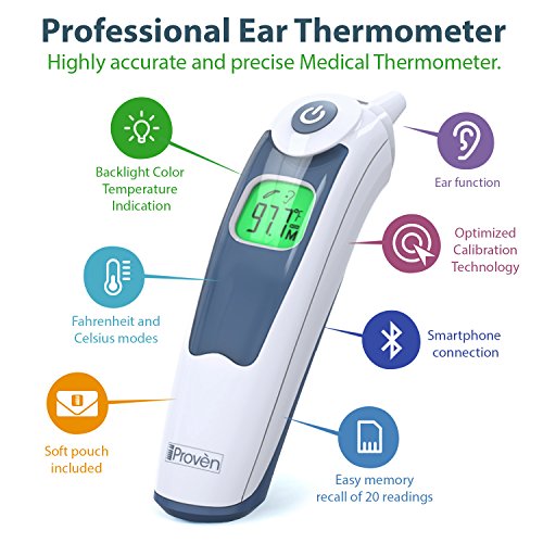 Smart Ear Thermometer iProvèn ET828BT Clinical Thermometer and
