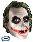 Rubie's Costume Co Men's Batman The Dark Knight The Joker Adult 3/4 Mask, Multi, One Size