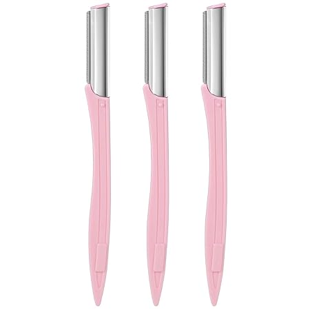 shaving peach fuzz with eyebrow razor