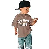 CM C&M WODRO Big Brother Shirt Toddler Baby Boy Big Bro Club Letters Print T-Shirt Tees Kid Summer Short Sleeve Clothes