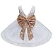 JiaDuo Baby Girl Lace Mesh Tutu Dress Sequin Bow Toddler Princess Gown White 80