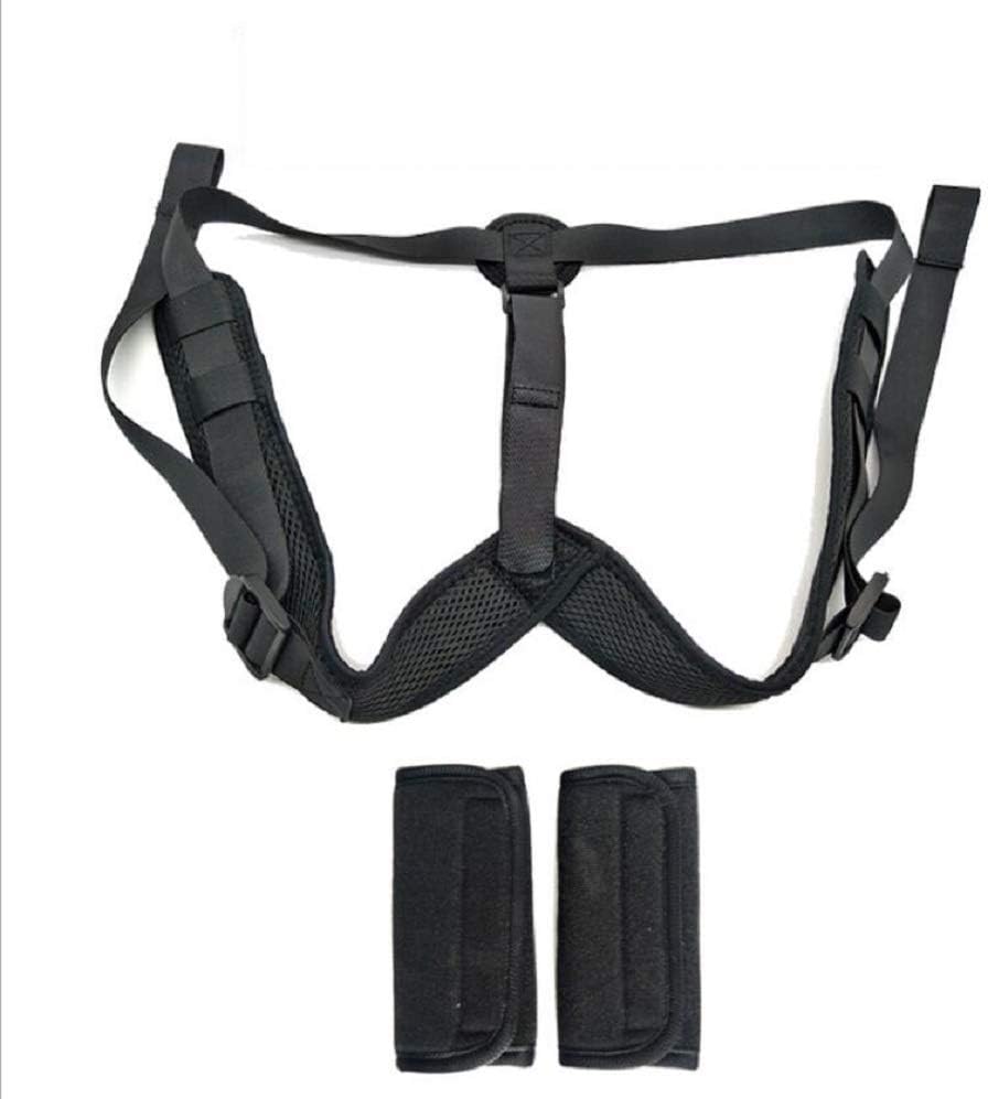JINGJING Anti-humpback correction belt adjustable Breathable posture correction belt Front clavicle sitting posture correction belt,Black,Meshcloth