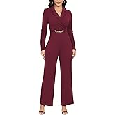 DeftSharp Women's Sexy Cocktail Party Clubwear Casual Working Rompers Long Dressy Jumpsuit