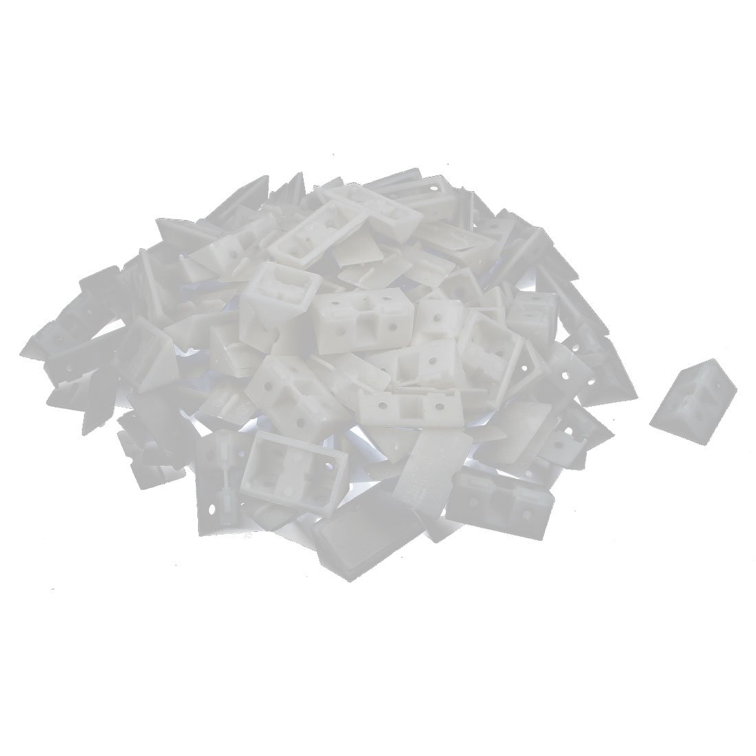 Sourcingmap Plastic Closet Cabinet Shelf Corner Brackets Support 100pcs White