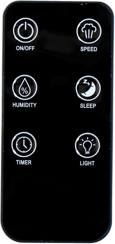 HD-1903A - Humidificador ultrasónico (4,3 L, con temporizador y luz nocturna, con mando a distancia, color negro