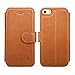 TANNC iPhone 5S Case iPhone SE Case [Screen Protector Included] Flip Leather Wallet Phone Case [Layered Dandy] - [Card Slot][Flip][Wallet] - For Apple iPhone 5S / SE Devices - Brown