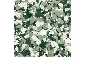 EPOXY FX Epoxy Flakes 1/4" (5 Lbs) - Garage Floor Flakes/Epoxy Floor Flakes for Decorative Floors and Crafts (426 Green Bay)