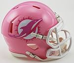 Miami Dolphins Pink Riddell Speed Mini Football Helmet - New in Riddell Box