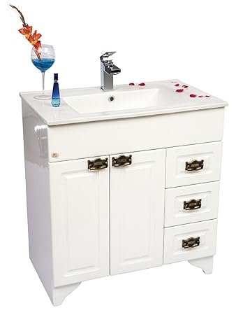 Dazzle Kitchen Modular Bwr Plywood Vanity Washbasin Cabinet White