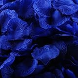 Nine to Nine Pack of 1000 Rose Petals, Artificial Flowers for Decoration Wedding Party(Royal Blue)