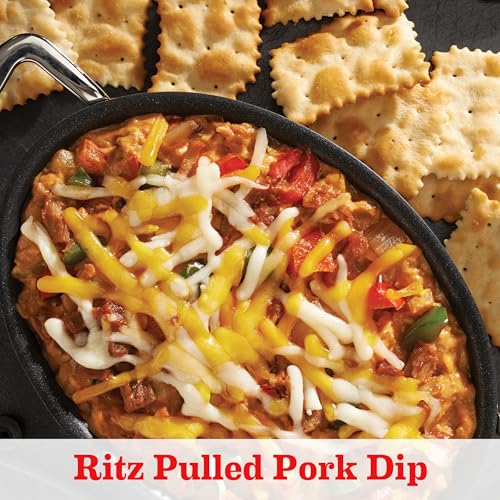 RITZ TOASTED CHIPS SOUR CREAM AND ONION CRACKERS, PARTY SNACKS, FAMILY SIZE, 11.4 OZ
