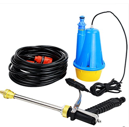 BMDHA Electric Car Wash Machine Portable Pump Car Wash Spray Gun 12V Car 110W High Power High Pressure No Leak Water (Motorcycle/Garden/Floor/)