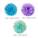 Fonder Mols Tissue Paper Pom Poms Flowers (Mint Lavender,16pcs) for Mermaid Under The Sea themed Birthday Baby Shower Hanging Decorations