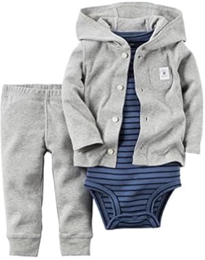 3 Piece Cardigan Set (Baby) - Blue-Newborn