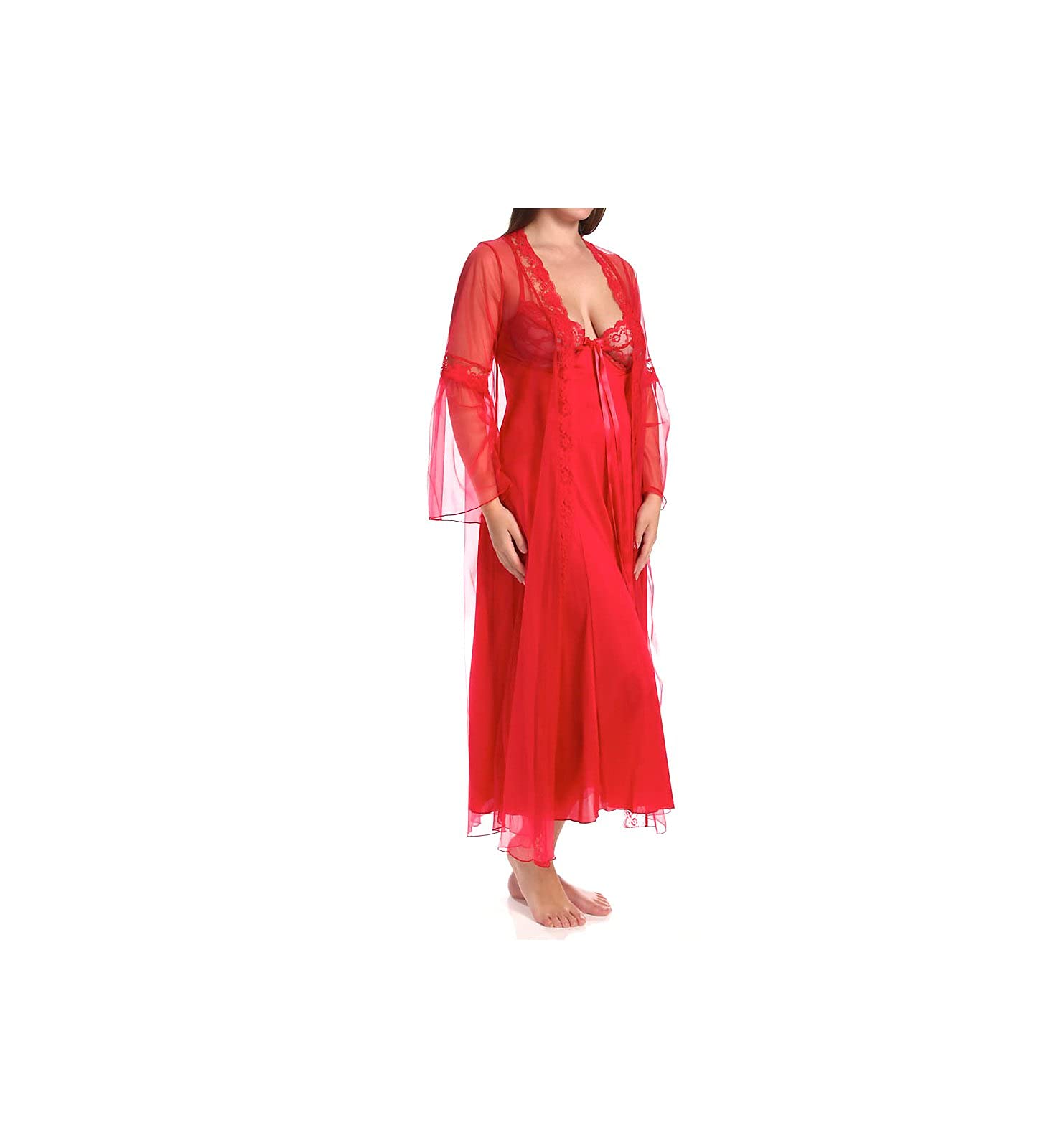 Shirley of Hollywood Size 2X Red Long Gown,2-Pieces