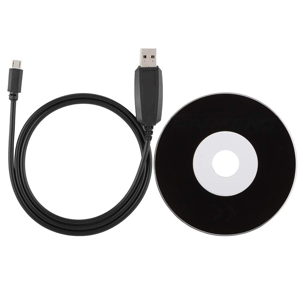 USB Programming Cable for Walkie Talkie Programming Cable with Driver CD fits for BF-T1 BF-9100 Radios Walkie Talkie