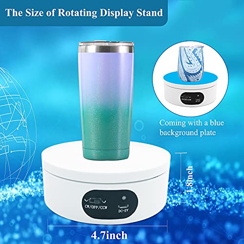 Riomh Turner Cup Display Stand for Epoxy Glitter Tumbler, 360 Degree