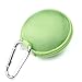 Case Star Earphone handsfree headset HARD EVA Case - Clamshell/MESH Style with Zipper Enclosure, Inner Pocket, and Durable Exterior + Silver Climbing Carabiner With Case star cellphone bag (EVA Case- Light Green)