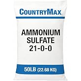 CountryMax 50LB Ammonium Sulfate 21-0-0 Fertilizer for Lawn &amp; Garden | High Nitrogen Formula Supports Deep Green Growth, Stronger Plants, and Improved Soil Performance. Ideal for Grass &amp; Gardens