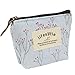 niceEshop(TM) Portable Canvas Pink Flower Coin Purse Pouch Bag Key Case,Light Blue