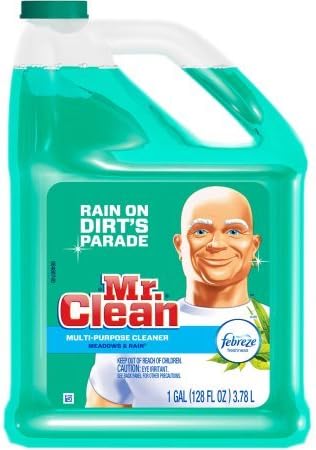 Mr. Clean Meadows &amp; Rain Multi-surface Cleaner with Febreze Freshness, 128 Fl Oz, Helps Eliminate Odors with Lavender and Vanilla Scent by Mr. Clean
