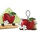 Collections Etc Apple Blossom Salt And Pepper Set with Vine That Forms a Handle - Hand-Painted Kitchen Decoration