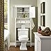 Crosley Furniture Lydia Over The Toilet Storage Cabinet and Bathroom Organizer with Hooks and Shelves, White