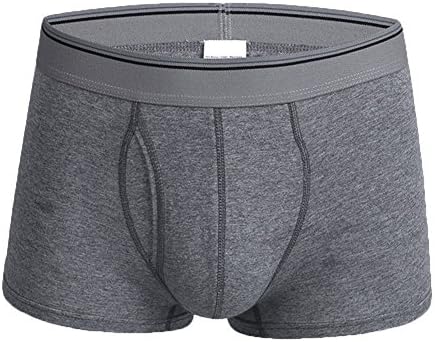 Grace Boutik 4PK Men's Cotton Boxer Briefs, Dark Grey, XL