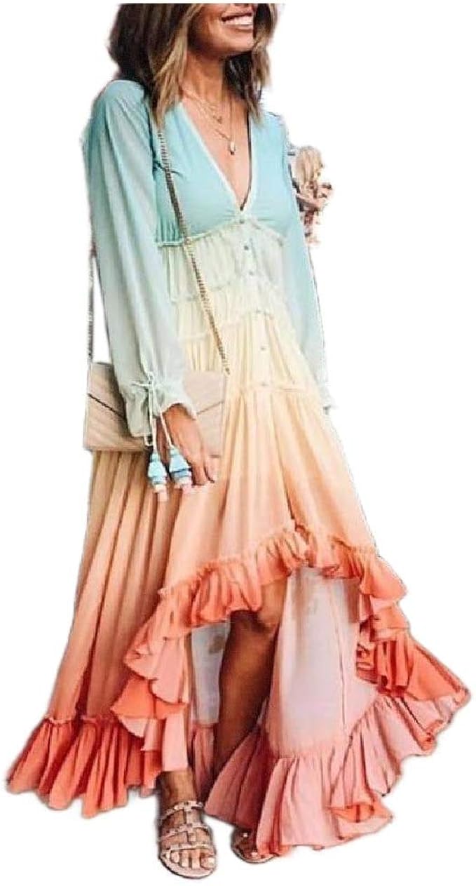 bohemian high low dress