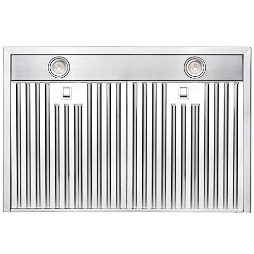 4 Mounted+Brushed+Stainless+Lights+Ductless