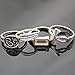 Q&Q Fashion 4Pcs Silver Egyptian Ankh Cross Buddhist Om Ohm Aum Feather Leaf Rhinestone Band Ring, 7