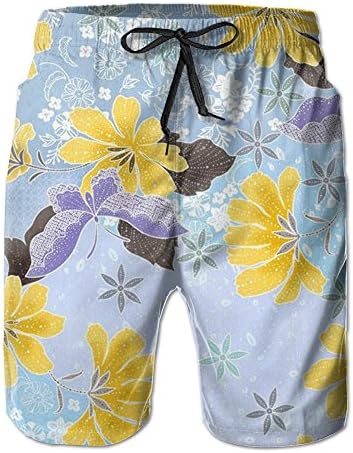 YUnMM Flower Butterfly Mens Hipster Beach Walk Shorts
