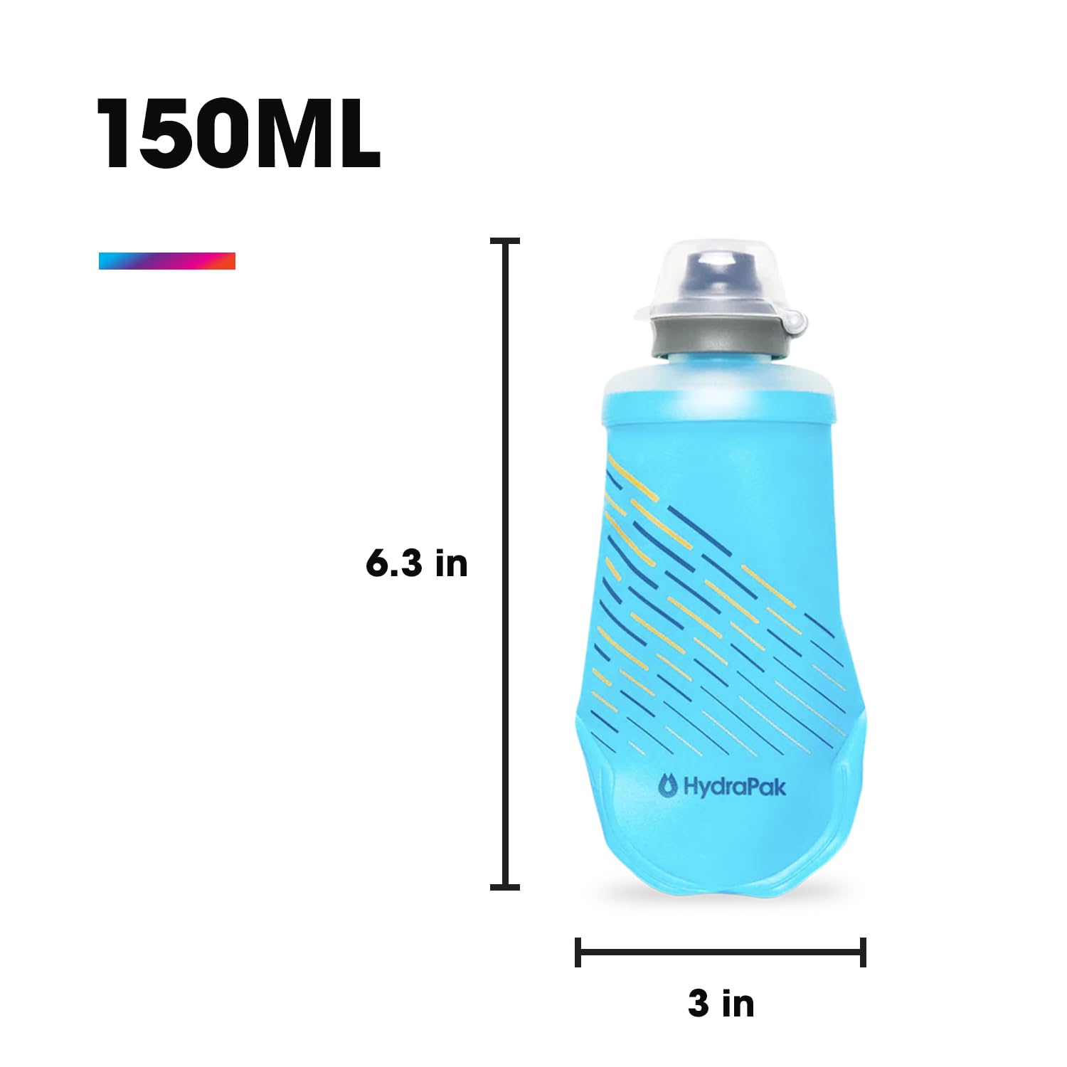 HydraPak SoftFlask - Collapsible Nutrition Flask (150ml or 250ml) - BPA Free, Easy Open Cap, Foldable, Lightweight