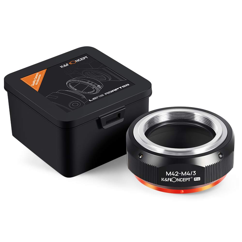 K&F CONCEPT Updated M42 to M4/3 Adapter, Manual Lens Mount Adapter for M42 Screw Mount Lens to Micro Four Thirds MFT M43 Mount Cameras, Compatible with Olympus Panasonic Lumix Cameras