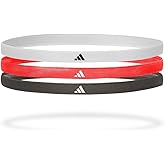 adidas Hairbands - Non-Slip Workout Headbands for Women and Men, Lycra Construction, Pack of 3, One-Size-Fits-All, for Fitnes