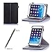 ProCase Universal 360 Rotating Stand Folio Case Cover for 7-8 inch Tablet Dragon Touch, Chromo Inc, ProntoTec, NeuTab, Nextbook, Tagital, Alldaymall, iRulu, RCA, iView Android Tablet (Black)
