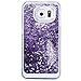 Urberry Galaxy S7 Case, Floating Bling Glitter Sparkle Case for Samsung Galaxy S7 with a Screen Protector (Purple)