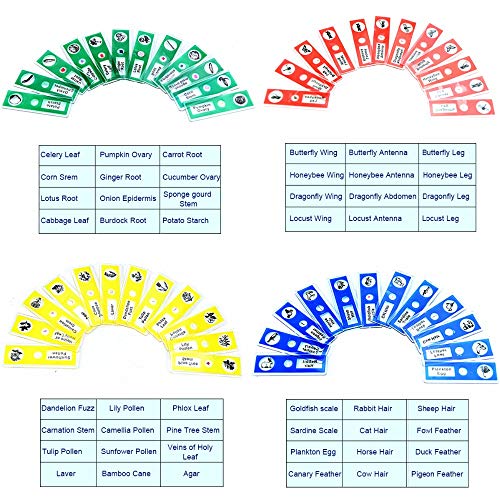 image for Kids Microscope Prepared Slides, Bysameyee Plastic 48pcs Animals Insec