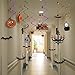 Halloween Decorations Indoor Hanging Swirls for Haunted House Decor Ceiling Swirl Decoration Included Bats, Spider, Ghost, Pumpkin, 3D Chandelier (30 Piece)