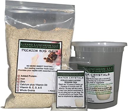 Premium Bug Grub; 1 Pound and Water Crystals (2 tsp. dry); Makes 2 Pounds