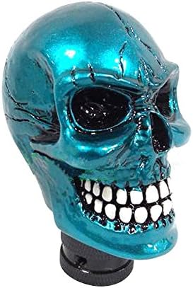 Eternalpower Universal Blue Skull Gear Shift Knob Lever For Automatic Manual Shifter Knobs Cover Car Truck (Blue)