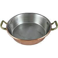 Traditional Copper Paella Pan Paellera Made In Portugal (N4. 12.5" - 32 CM)